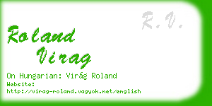 roland virag business card