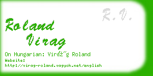roland virag business card
